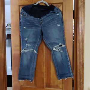 Old Navy Distressed Maternity Jeans Size 10 Short
